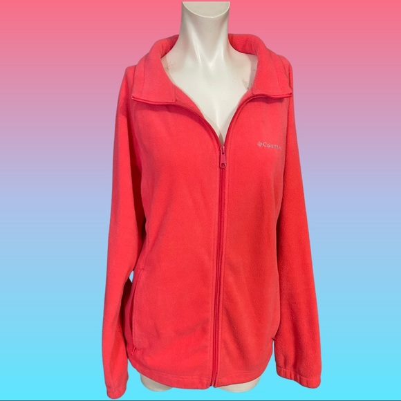 Columbia Vibrant Hot Pink Zip Up Fleece 